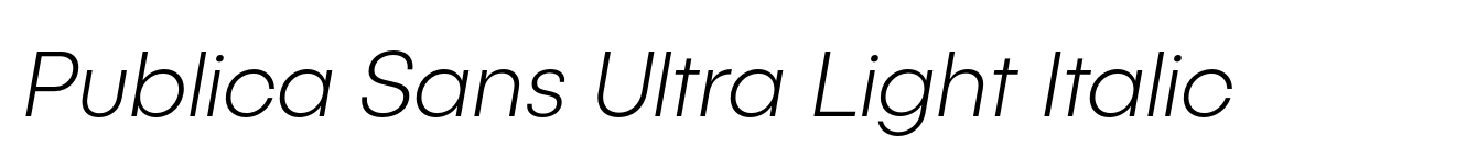 Publica Sans Ultra Light Italic